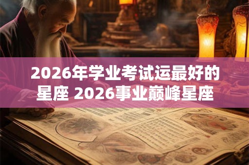 2026年学业考试运最好的星座 2026事业巅峰星座 2026年学业考试运最好的星座 2026事业巅峰星座