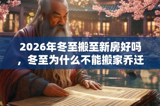 2026年冬至搬至新房好吗，冬至为什么不能搬家乔迁？