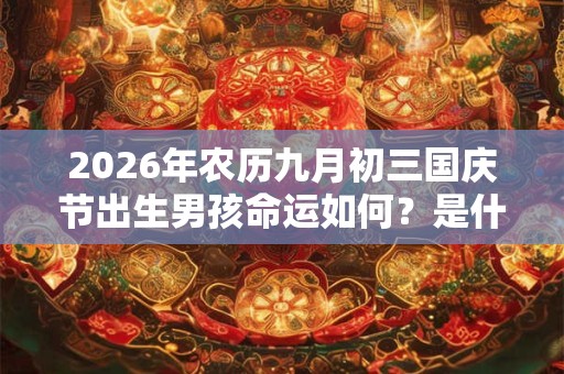 2026年农历九月初三国庆节出生男孩命运如何？是什么命？