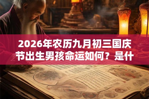 2026年农历九月初三国庆节出生男孩命运如何？是什么命？