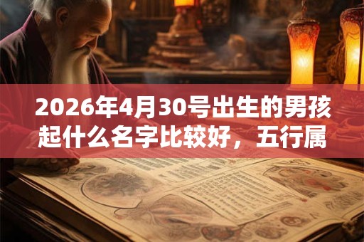 2026年4月30号出生的男孩起什么名字比较好，五行属什么