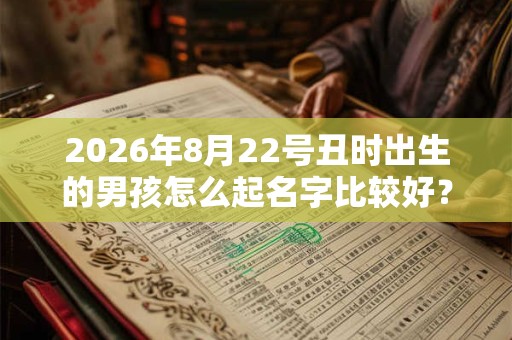 2026年8月22号丑时出生的男孩怎么起名字比较好？