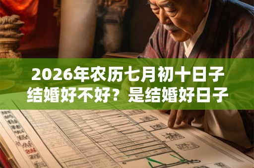 2026年农历七月初十日子结婚好不好？是结婚好日子吗？