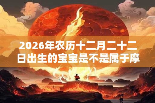 2026年农历十二月二十二日出生的宝宝是不是属于摩羯座？