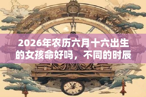 2026年农历六月十六出生的女孩命好吗，不同的时辰都适合做什么？