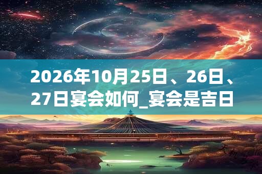 2026年10月25日、26日、27日宴会如何_宴会是吉日吗 2026年10月25日、26日、27日宴会如何_宴会是吉日吗