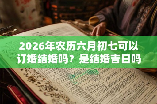 2026年农历六月初七可以订婚结婚吗？是结婚吉日吗？