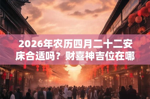 2026年农历四月二十二安床合适吗？财喜神吉位在哪？