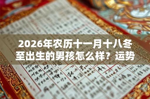 2026年农历十一月十八冬至出生的男孩怎么样？运势如何？