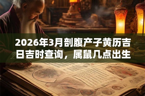 2026年3月剖腹产子黄历吉日吉时查询,属鼠几点出生好? 2026年3月剖腹产子黄历吉日吉时查询,属鼠几点出生好?
