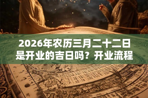 2026年农历三月二十二日是开业的吉日吗？开业流程是什么？