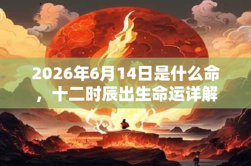 2026年6月14日是什么命，十二时辰出生命运详解