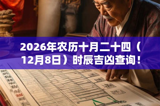 2026年农历十月二十四（12月8日）时辰吉凶查询！