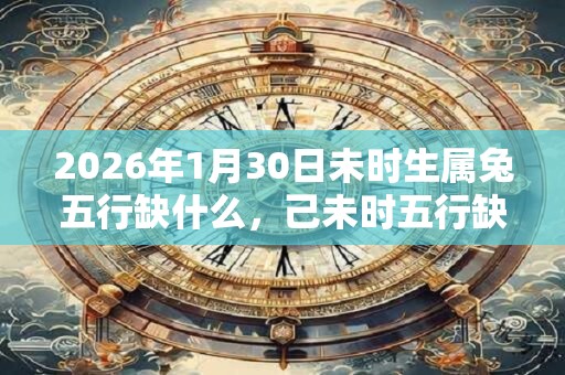 2026年1月30日未时生属兔五行缺什么，己未时五行缺什么