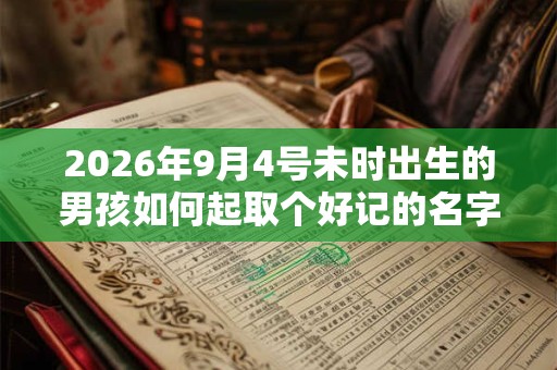 2026年9月4号未时出生的男孩如何起取个好记的名字，五行属什么