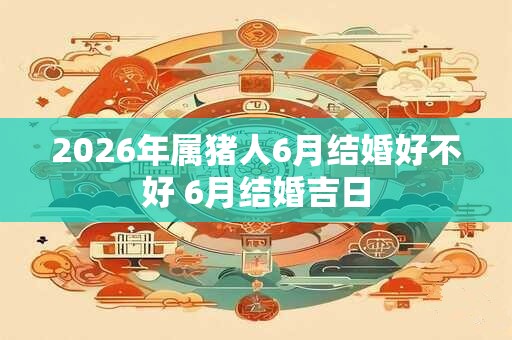 2026年属猪人6月结婚好不好 6月结婚吉日