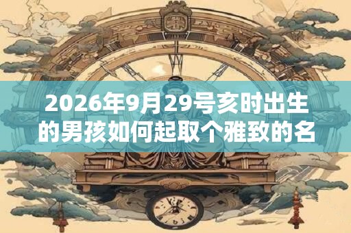 2026年9月29号亥时出生的男孩如何起取个雅致的名字，五行属什么
