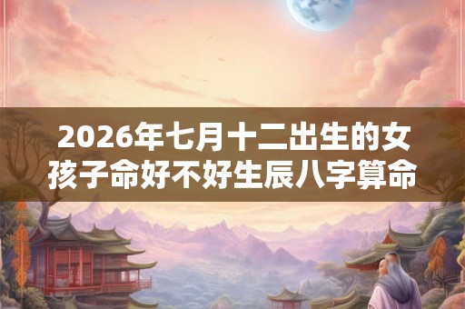 2026年七月十二出生的女孩子命好不好生辰八字算命