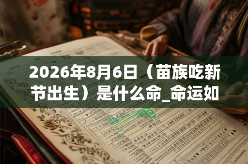 2026年8月6日（苗族吃新节出生）是什么命_命运如何