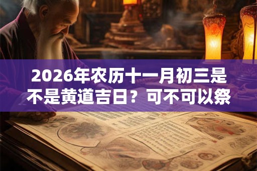 2026年农历十一月初三是不是黄道吉日？可不可以祭祖？