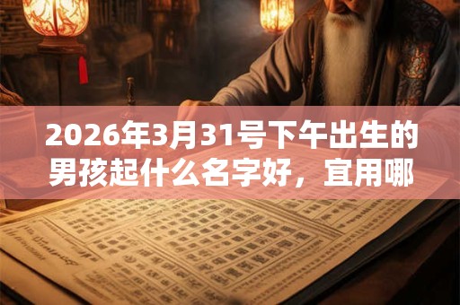 2026年3月31号下午出生的男孩起什么名字好，宜用哪些名字呢？