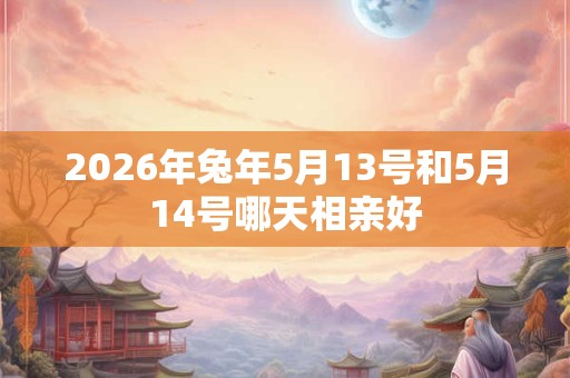 2026年兔年5月13号和5月14号哪天相亲好