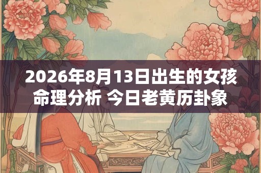2026年8月13日出生的女孩命理分析 今日老黄历卦象如何？