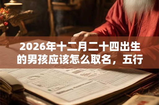 2026年十二月二十四出生的男孩应该怎么取名，五行属什么