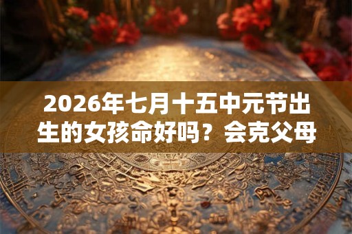 2026年七月十五中元节出生的女孩命好吗？会克父母吗？