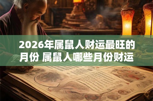 2026年属鼠人财运最旺的月份 属鼠人哪些月份财运很好