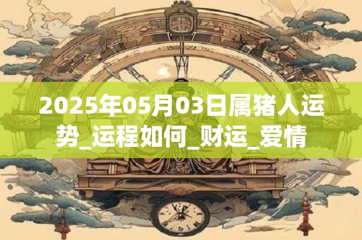 2025年05月03日属猪人运势_运程如何_财运_爱情
