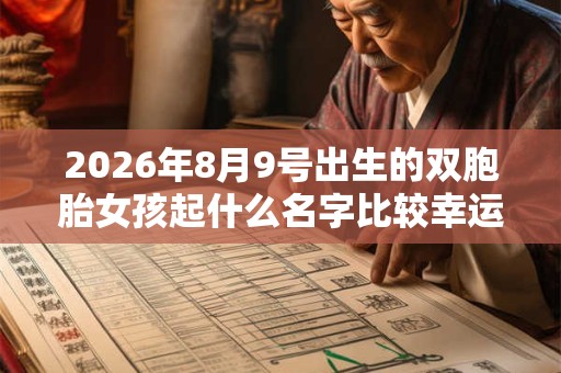 2026年8月9号出生的双胞胎女孩起什么名字比较幸运，五行属什么？