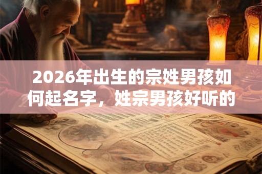 2026年出生的宗姓男孩如何起名字，姓宗男孩好听的名字