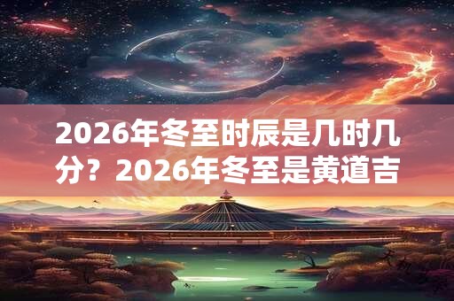 2026年冬至时辰是几时几分？2026年冬至是黄道吉日吗？