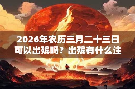 2026年农历三月二十三日可以出殡吗？出殡有什么注意事项？
