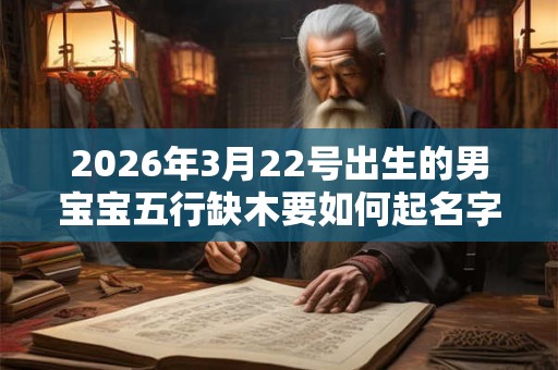 2026年3月22号出生的男宝宝五行缺木要如何起名字