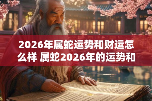 2026年属蛇运势和财运怎么样 属蛇2026年的运势和财运怎么样