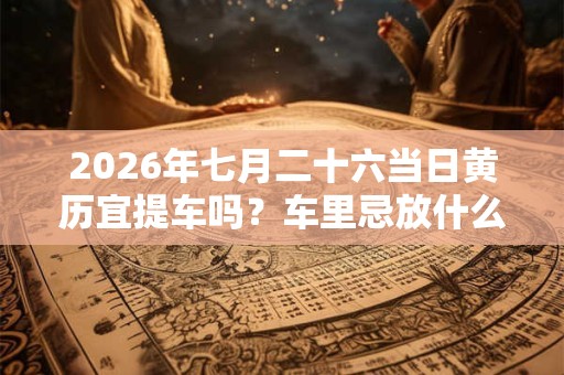 2026年七月二十六当日黄历宜提车吗？车里忌放什么东西