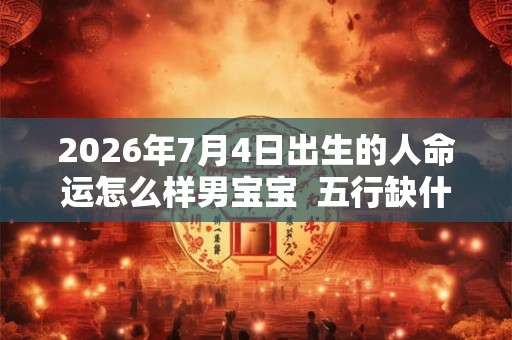 2026年7月4日出生的人命运怎么样男宝宝  五行缺什么
