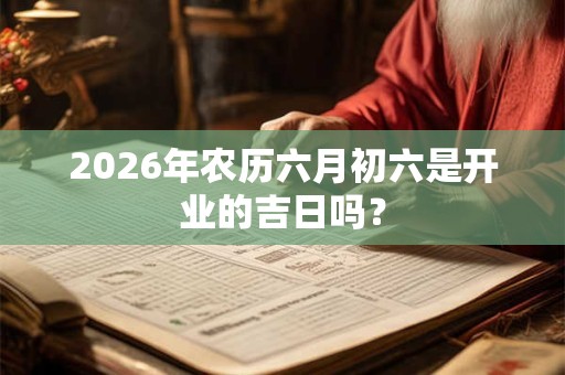 2026年农历六月初六是开业的吉日吗？