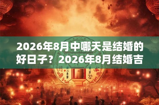 2026年8月中哪天是结婚的好日子？2026年8月结婚吉日