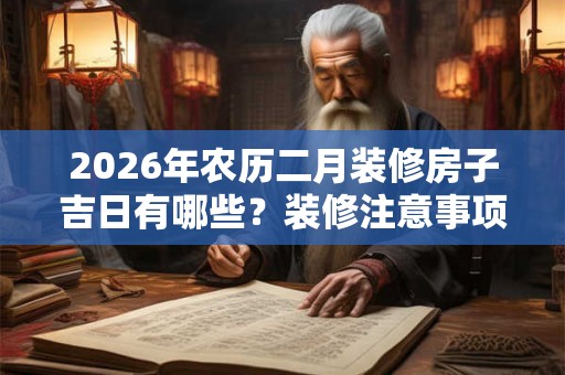 2026年农历二月装修房子吉日有哪些？装修注意事项介绍