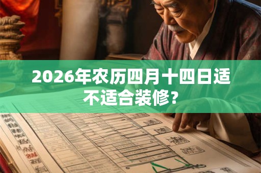 2026年农历四月十四日适不适合装修？