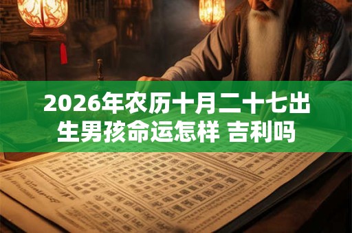 2026年农历十月二十七出生男孩命运怎样 吉利吗