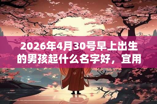 2026年4月30号早上出生的男孩起什么名字好，宜用哪些名字呢？