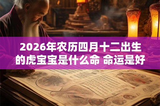 2026年农历四月十二出生的虎宝宝是什么命 命运是好是坏