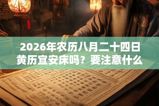 2026年农历八月二十四日黄历宜安床吗？要注意什么？