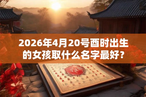 2026年4月20号酉时出生的女孩取什么名字最好？