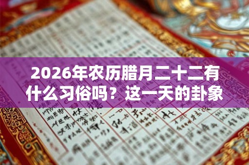 2026年农历腊月二十二有什么习俗吗?这一天的卦象怎么样? 2026年农历腊月二十二有什么习俗吗?这一天的卦象怎么样?