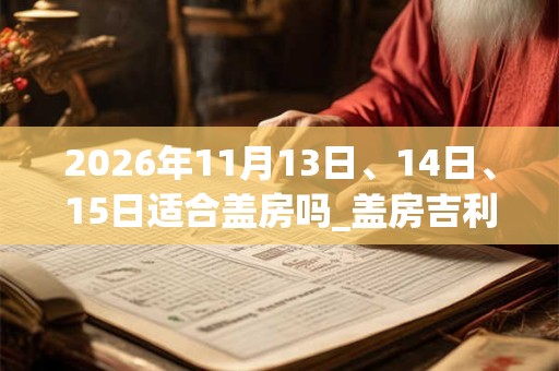 2026年11月13日、14日、15日适合盖房吗_盖房吉利吗